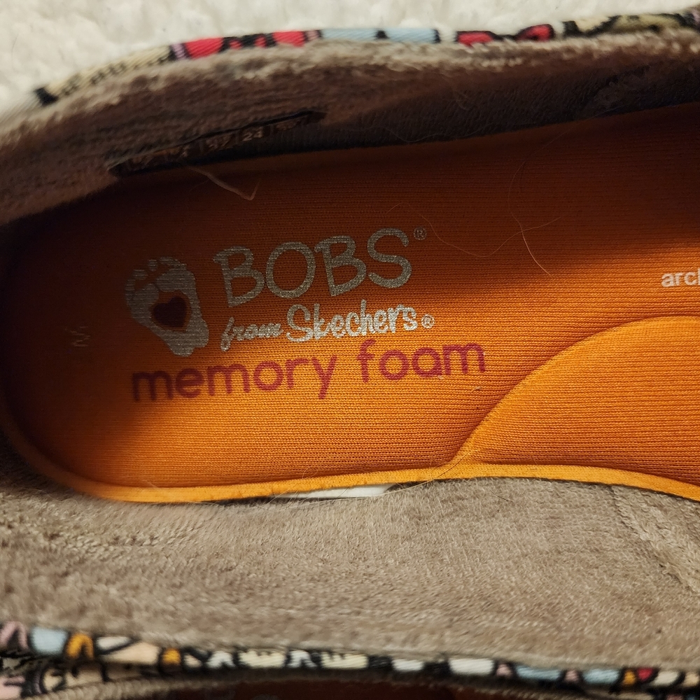 Bobs From Skechers Cat Print Slip On Memory Foam … - image 7